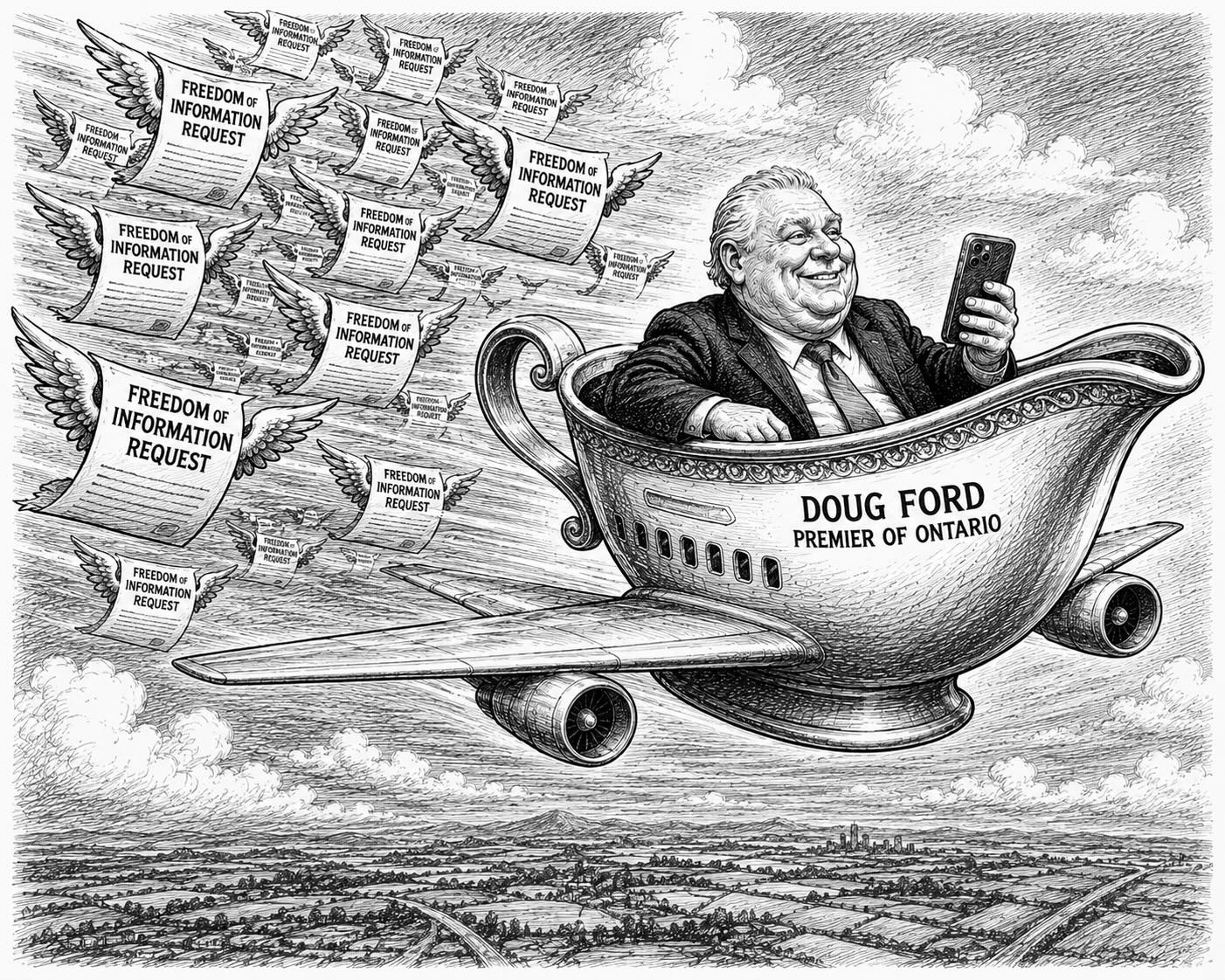 Giving chase to the gravy plane.